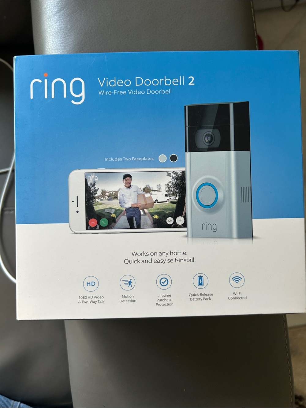 Pre-owned Ring Video Doorbell 2 - Silver